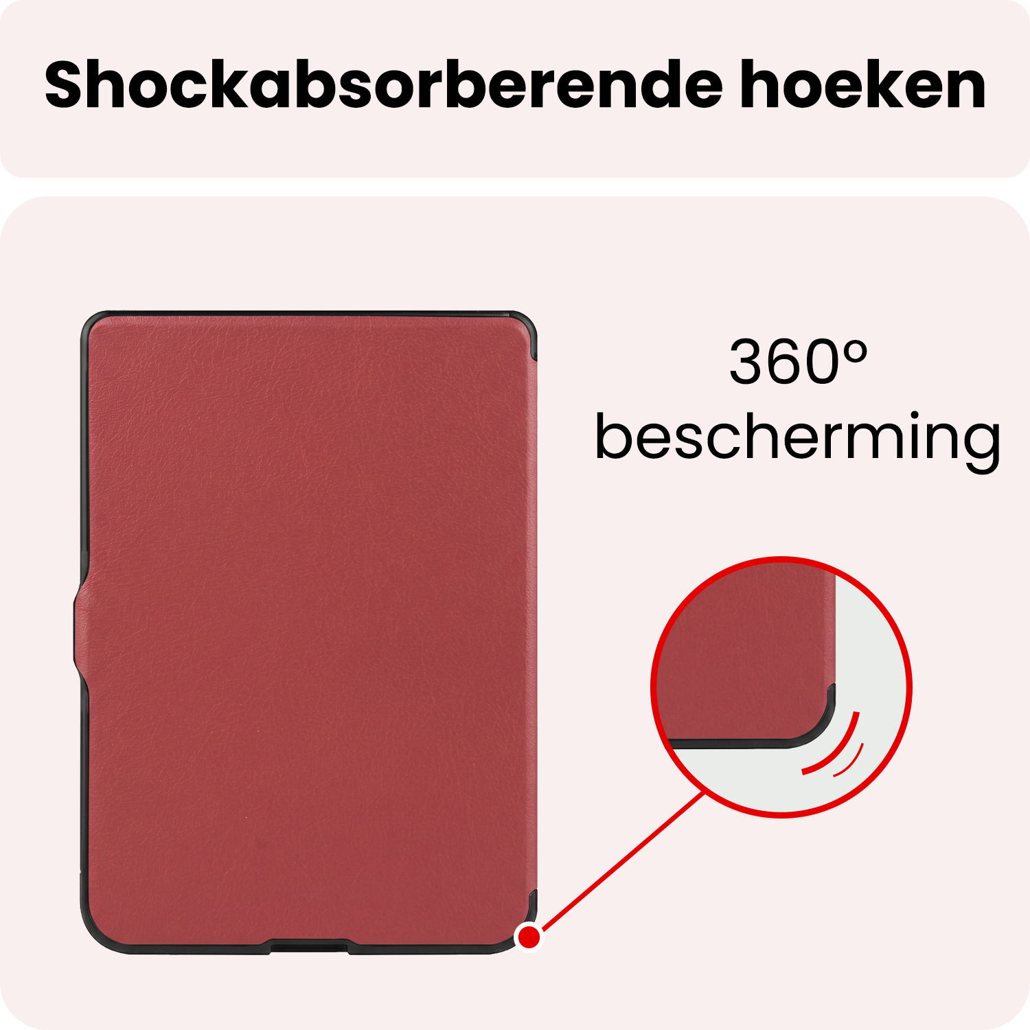 NoXx NoXx Kobo Nia Hoesje Trifold - Donkerrood