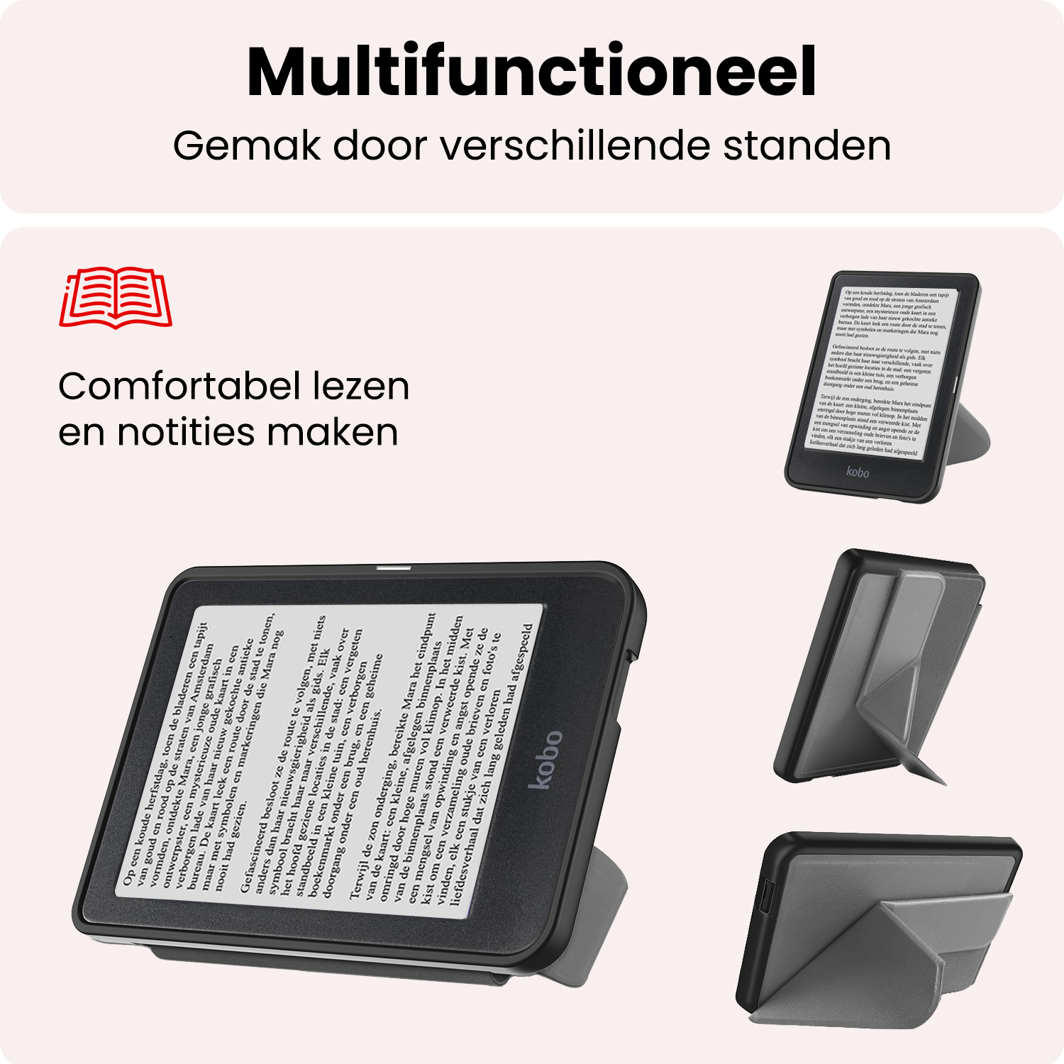 NoXx NoXx Kobo Nia Hoesje Trifold - Grijs