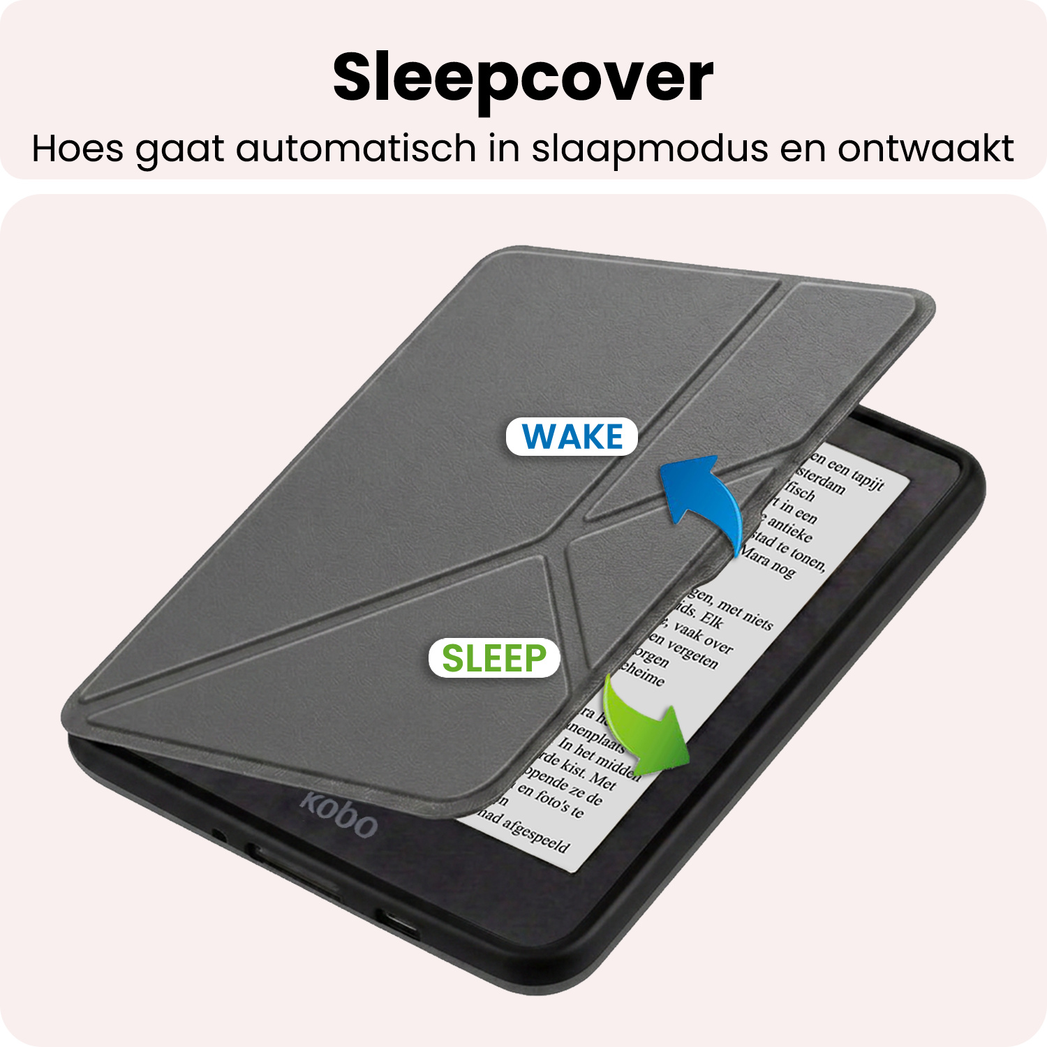 NoXx NoXx Kobo Nia Hoesje Trifold - Grijs