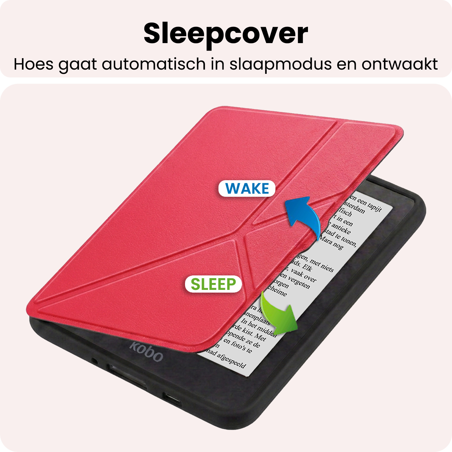 NoXx NoXx Kobo Nia Hoesje Trifold - Rood