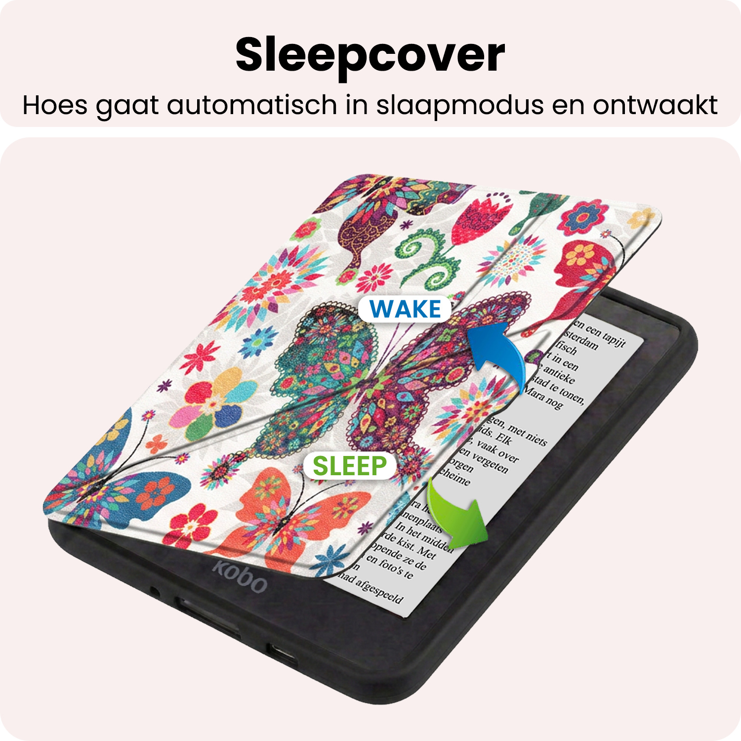 NoXx NoXx Kobo Nia Hoesje Trifold - Vlinder