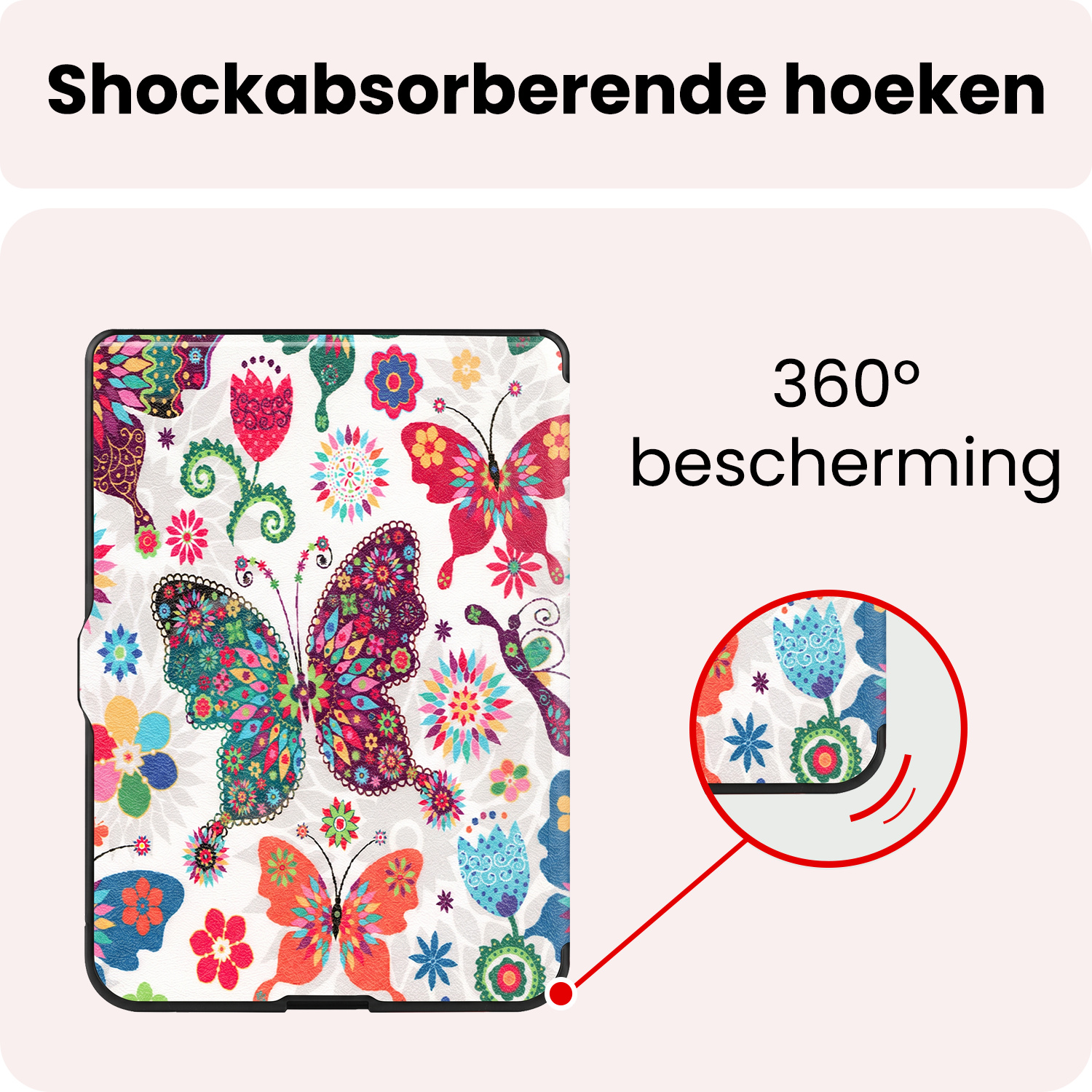 NoXx NoXx Kobo Nia Hoesje Trifold - Vlinder