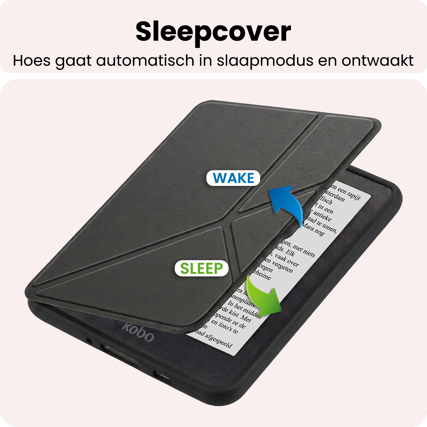 NoXx NoXx Kobo Nia Hoesje Trifold - Zwart