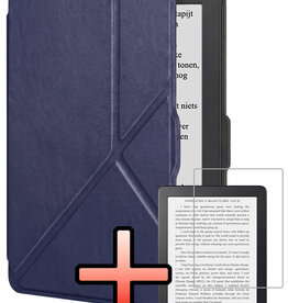 NoXx NoXx Kobo Nia Hoesje Trifold Met Screenprotector - Donkerblauw