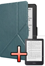 NoXx NoXx Kobo Nia Hoesje Trifold Met Screenprotector - Donkergroen