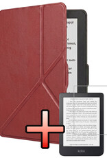 NoXx NoXx Kobo Nia Hoesje Trifold Met Screenprotector - Donkerrood