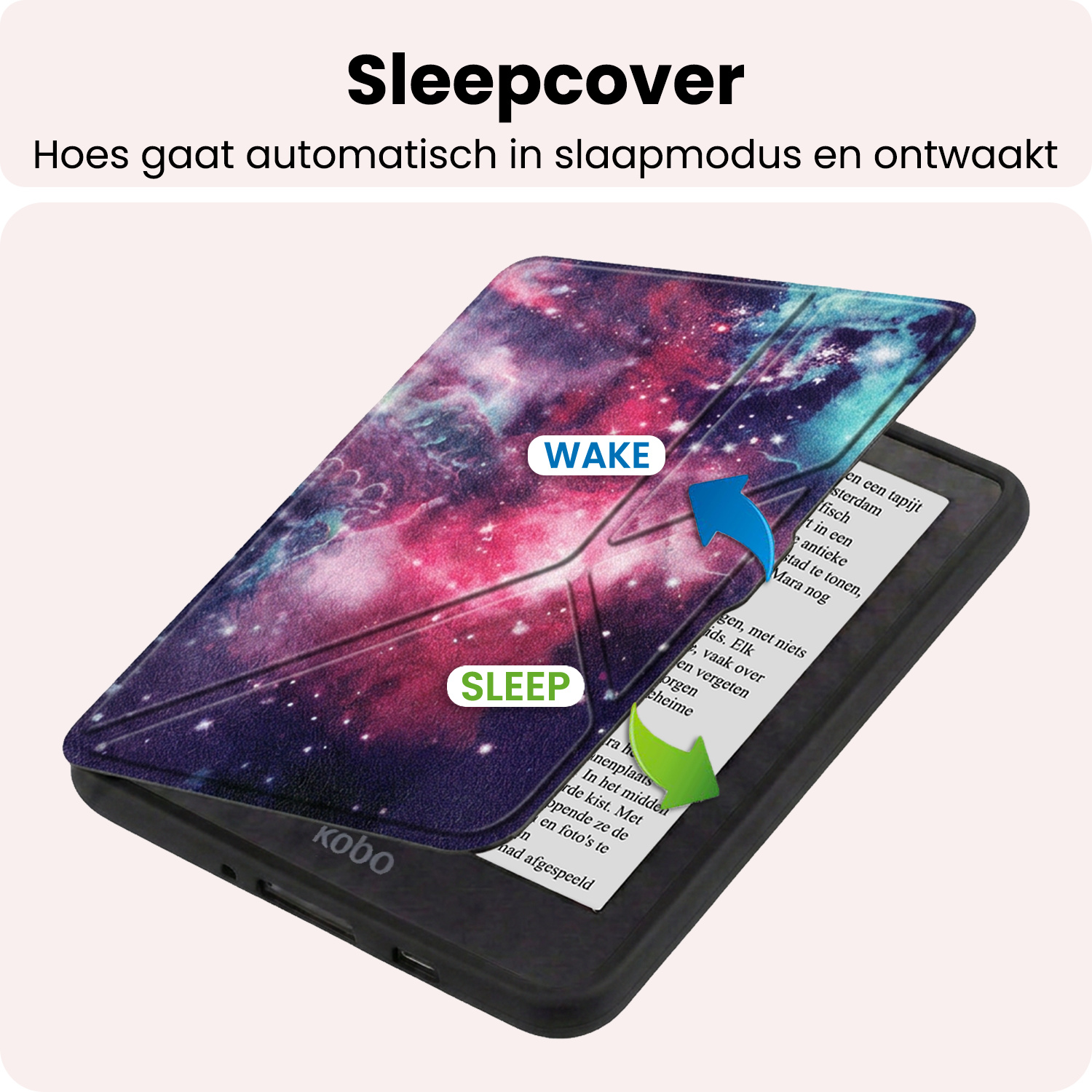 NoXx NoXx Kobo Nia Hoesje Trifold Met Screenprotector - Galaxy