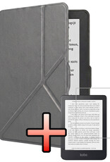 NoXx NoXx Kobo Nia Hoesje Trifold Met Screenprotector - Grijs