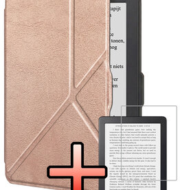 NoXx NoXx Kobo Nia Hoesje Trifold Met Screenprotector - Rose Goud