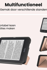 NoXx NoXx Kobo Nia Hoesje Trifold Met Screenprotector - Rose Goud