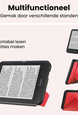 NoXx NoXx Kobo Nia Hoesje Trifold Met Screenprotector - Rood