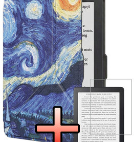 NoXx NoXx Kobo Nia Hoesje Trifold Met Screenprotector - Sterrenhemel