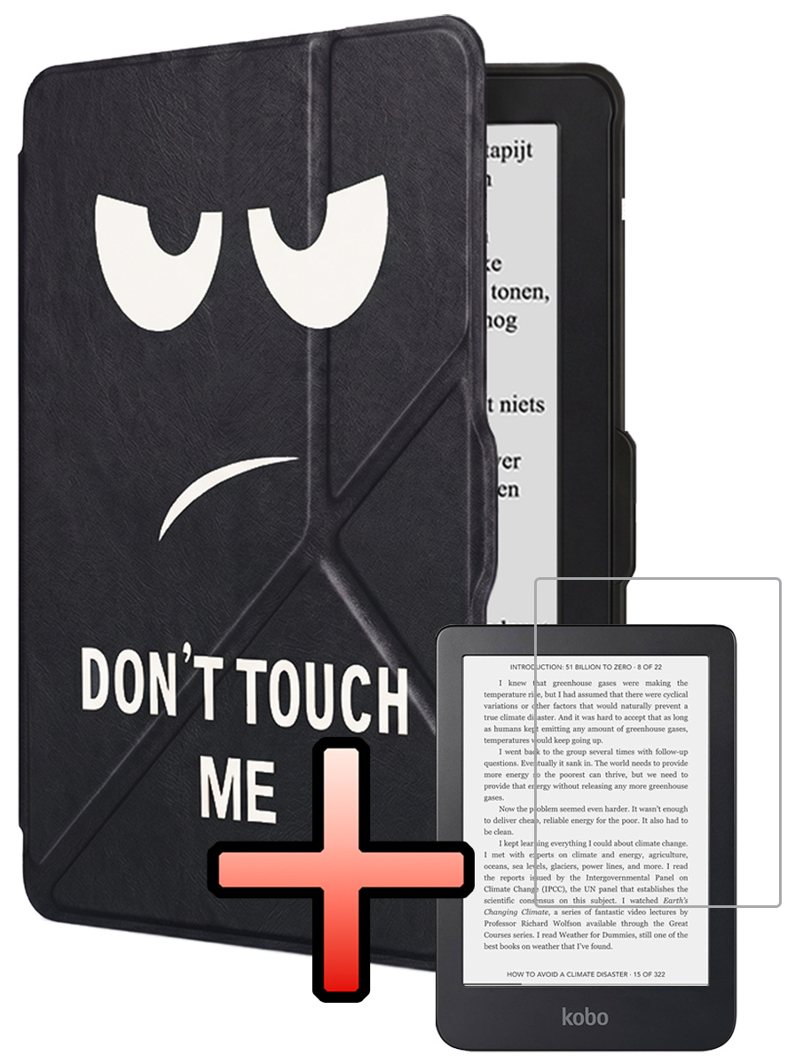 NoXx NoXx Kobo Nia Hoesje Trifold Met Screenprotector - Don't Touch Me