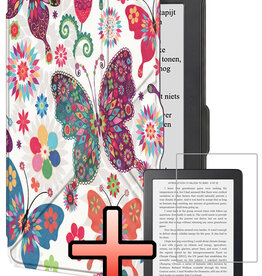 NoXx NoXx Kobo Nia Hoesje Trifold Met Screenprotector - Vlinders