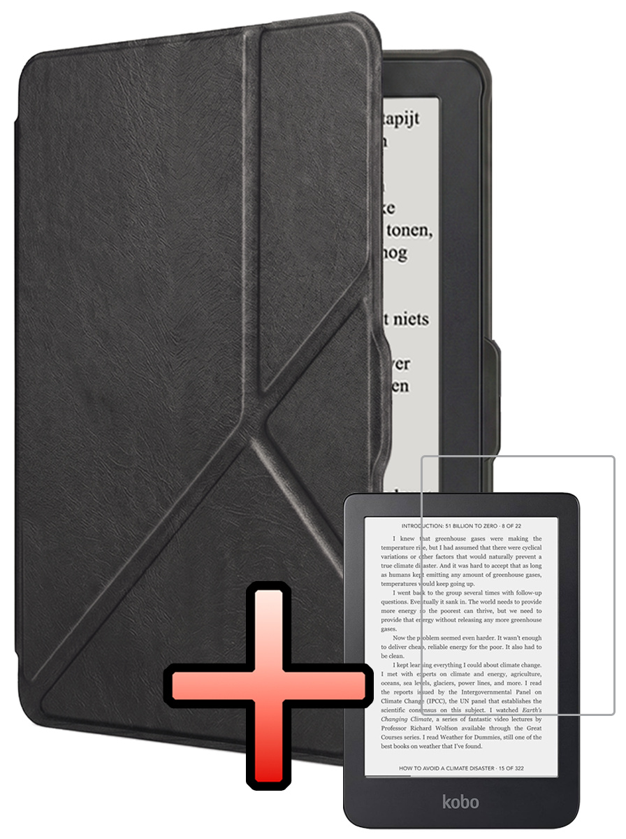 NoXx NoXx Kobo Nia Hoesje Trifold Met Screenprotector - Zwart