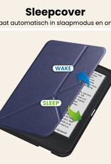 Nomfy Nomfy Kobo Clara 2E Hoesje Trifold - Donkerblauw