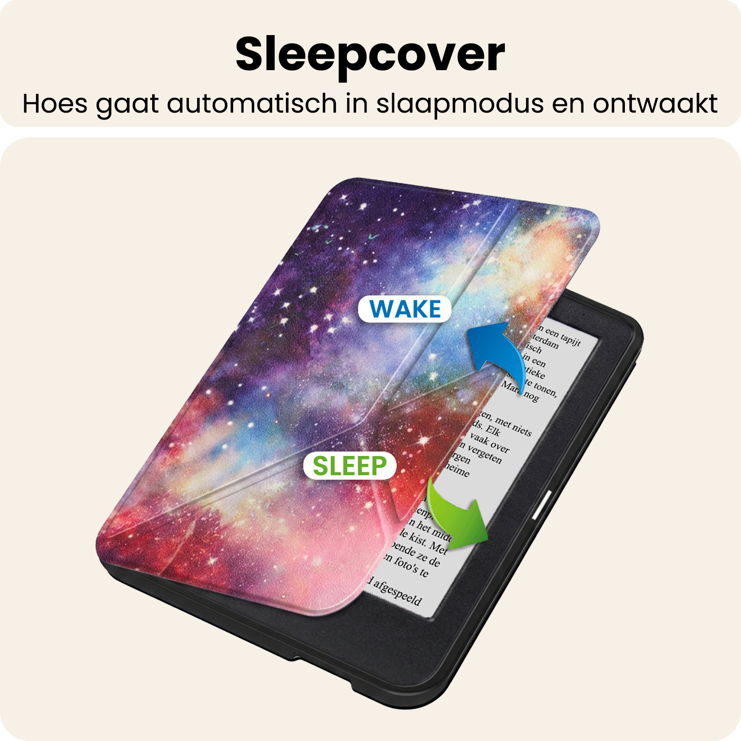 Nomfy Nomfy Kobo Clara 2E Hoesje Trifold - Galaxy