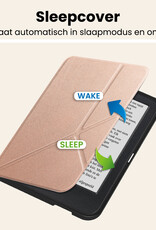 Nomfy Nomfy Kobo Clara 2E Hoesje Trifold - Rose Goud