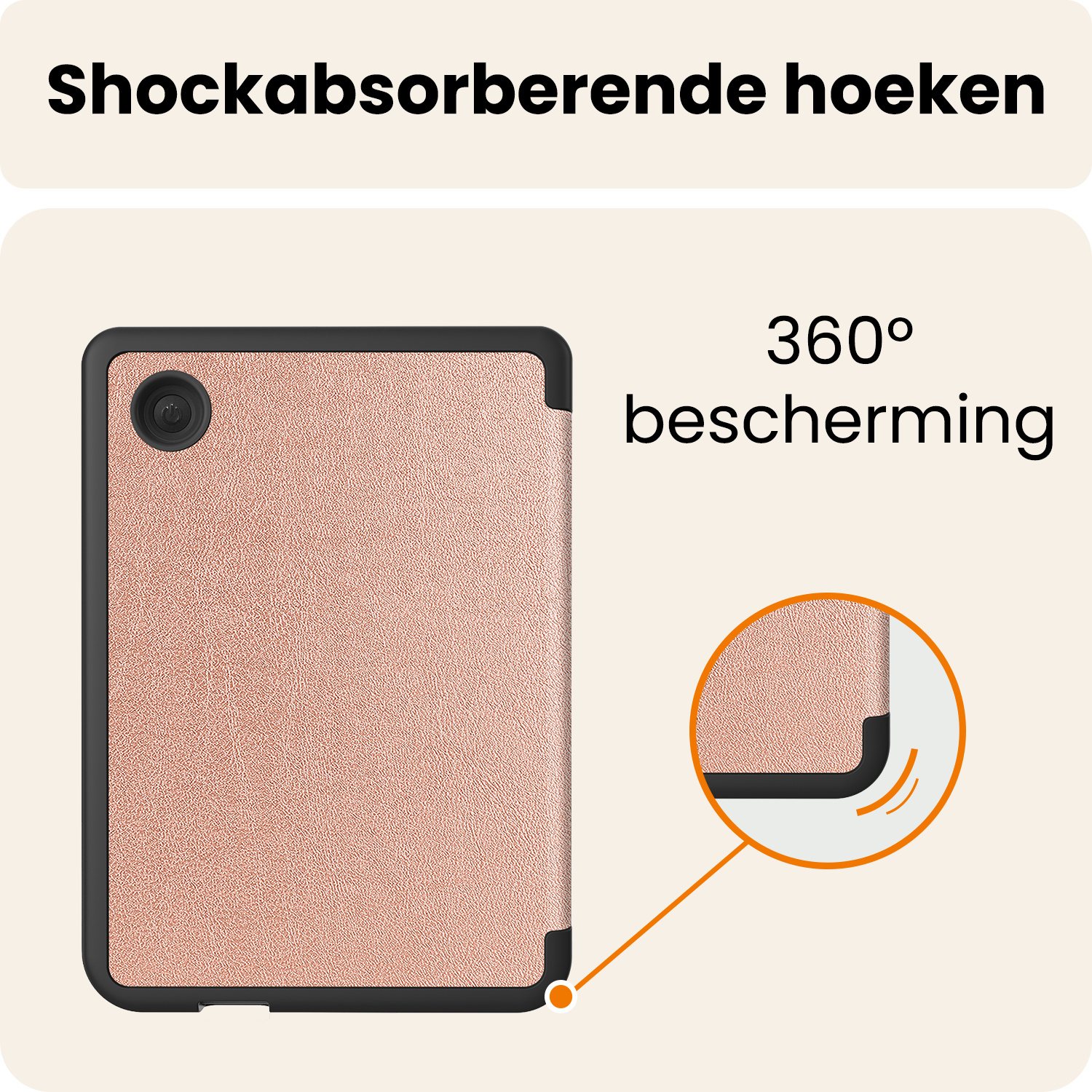 Nomfy Nomfy Kobo Clara 2E Hoesje Trifold - Rose Goud