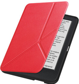 Nomfy Nomfy Kobo Clara 2E Hoesje Trifold - Rood