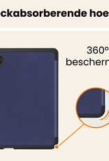 Nomfy Nomfy Kobo Clara 2E Hoesje Trifold Met Screenprotector - Donkerblauw
