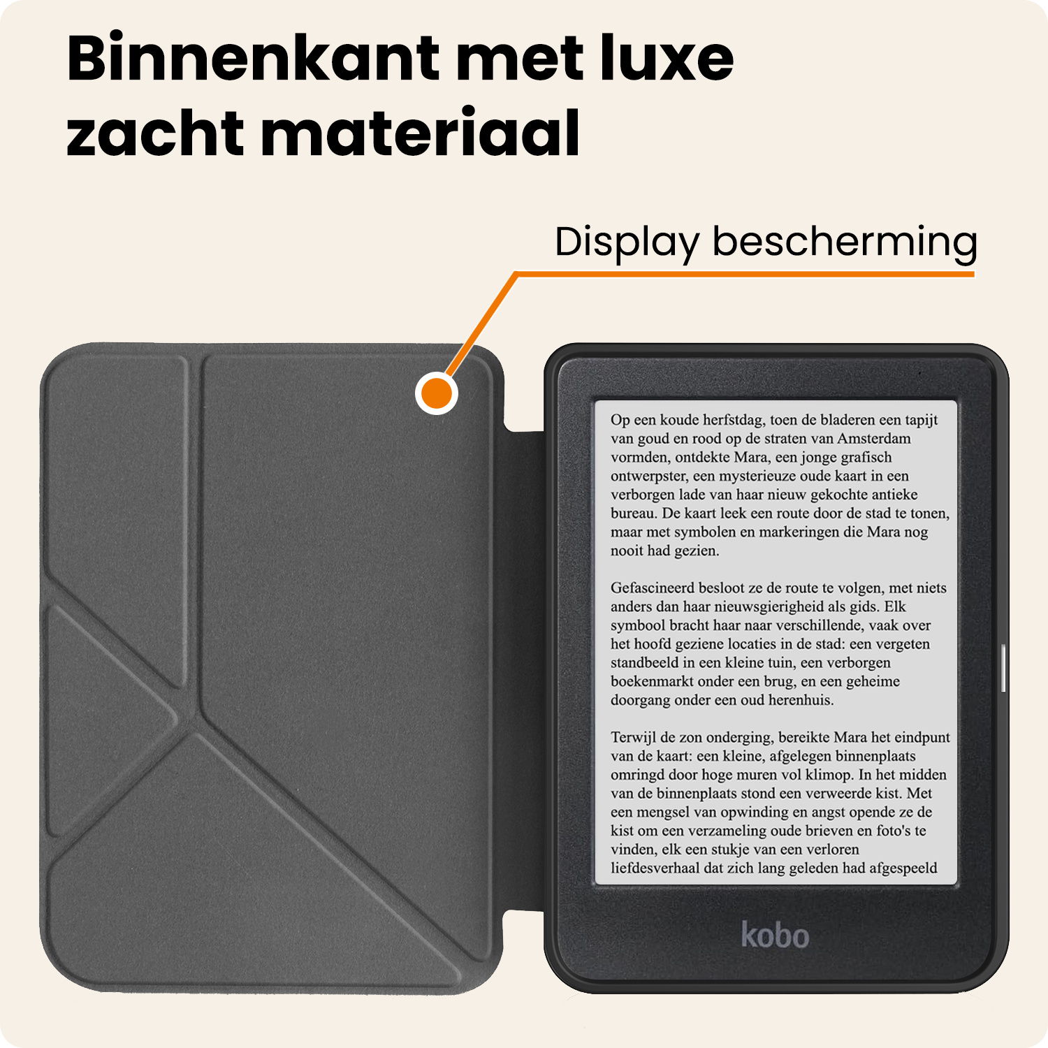 Nomfy Nomfy Kobo Clara 2E Hoesje Trifold Met Screenprotector - Donkergroen