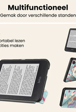 Nomfy Nomfy Kobo Clara 2E Hoesje Trifold Met Screenprotector - Eenhoorn