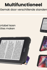 Nomfy Nomfy Kobo Clara 2E Hoesje Trifold Met Screenprotector - Galaxy