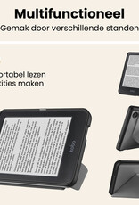 Nomfy Nomfy Kobo Clara 2E Hoesje Trifold Met Screenprotector - Grijs