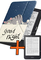 Nomfy Nomfy Kobo Clara 2E Hoesje Trifold Met Screenprotector - Kat