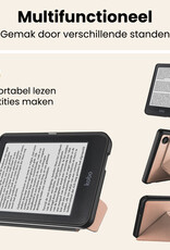 Nomfy Nomfy Kobo Clara 2E Hoesje Trifold Met Screenprotector - Rose Goud