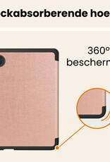 Nomfy Nomfy Kobo Clara 2E Hoesje Trifold Met Screenprotector - Rose Goud