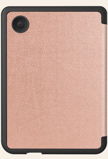 Nomfy Nomfy Kobo Clara 2E Hoesje Trifold Met Screenprotector - Rose Goud
