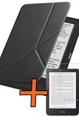 Nomfy Nomfy Kobo Clara 2E Hoesje Trifold Met Screenprotector - Zwart