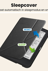 Nomfy Nomfy Kobo Clara 2E Hoesje Trifold Met Screenprotector - Zwart