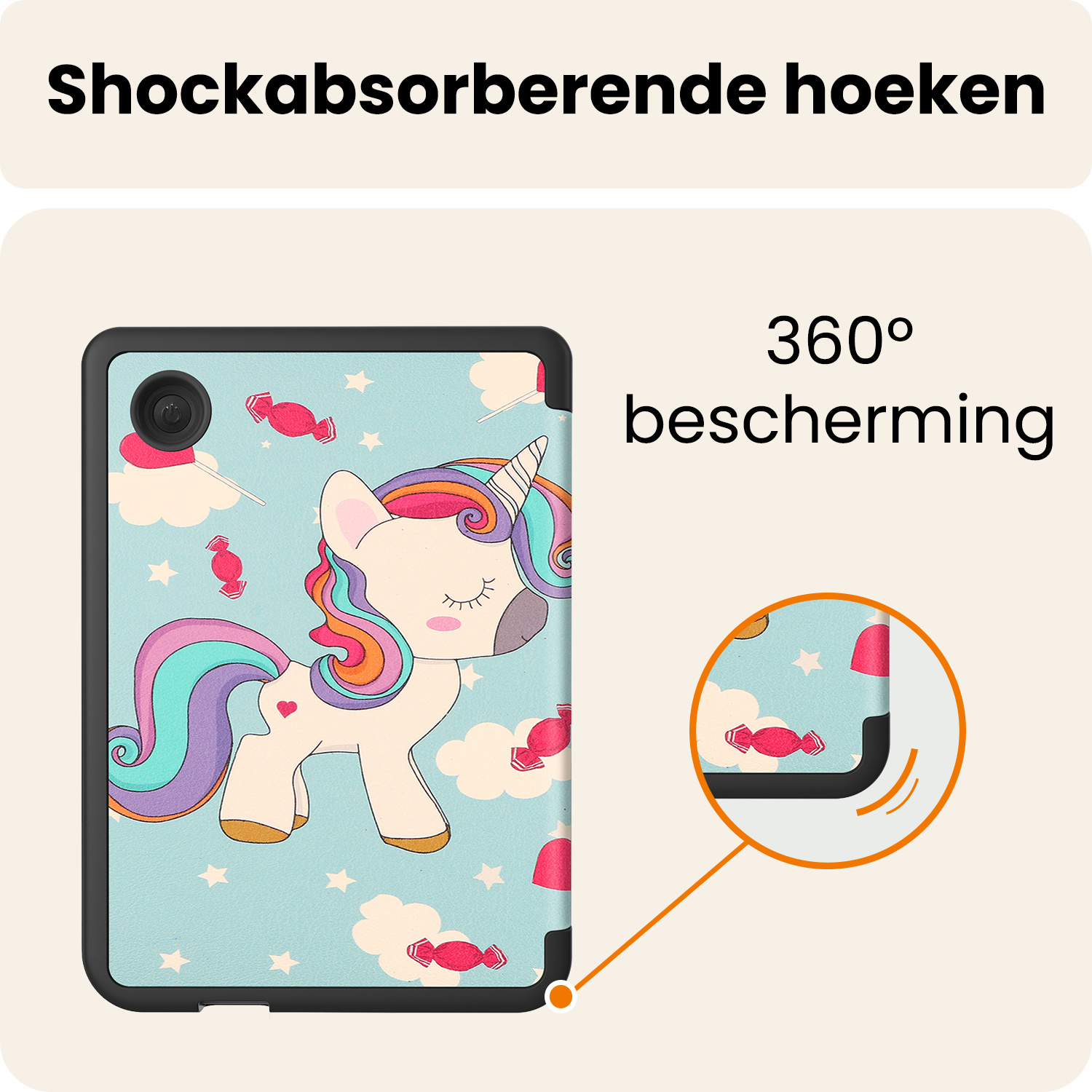 Nomfy Nomfy Kobo Clara Colour Hoesje Trifold - Eenhoorn