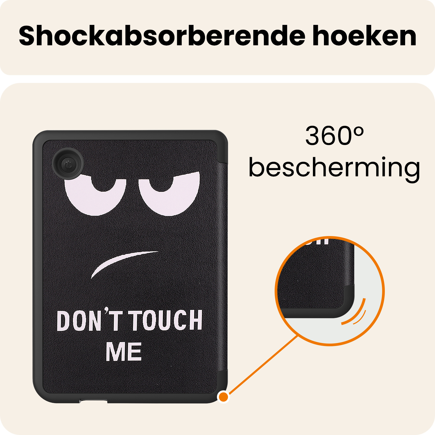Nomfy Nomfy Kobo Clara Colour Hoesje Trifold - Don't Touch Me