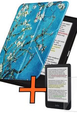 Nomfy Nomfy Kobo Clara Colour Hoesje Trifold Met Screenprotector - Bloesem