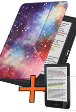 Nomfy Nomfy Kobo Clara Colour Hoesje Trifold Met Screenprotector - Galaxy