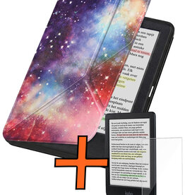 Nomfy Nomfy Kobo Clara Colour Hoesje Trifold Met Screenprotector - Galaxy