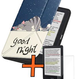 Nomfy Nomfy Kobo Clara Colour Hoesje Trifold Met Screenprotector - Kat