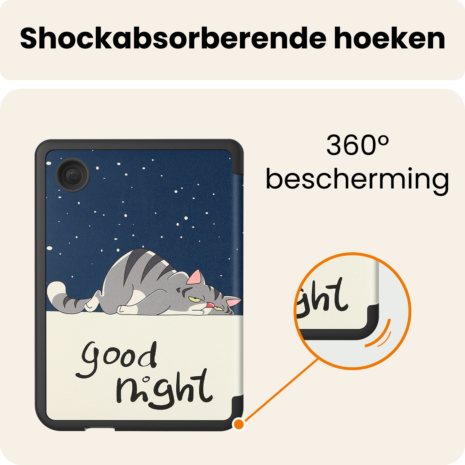 Nomfy Nomfy Kobo Clara Colour Hoesje Trifold Met Screenprotector - Kat