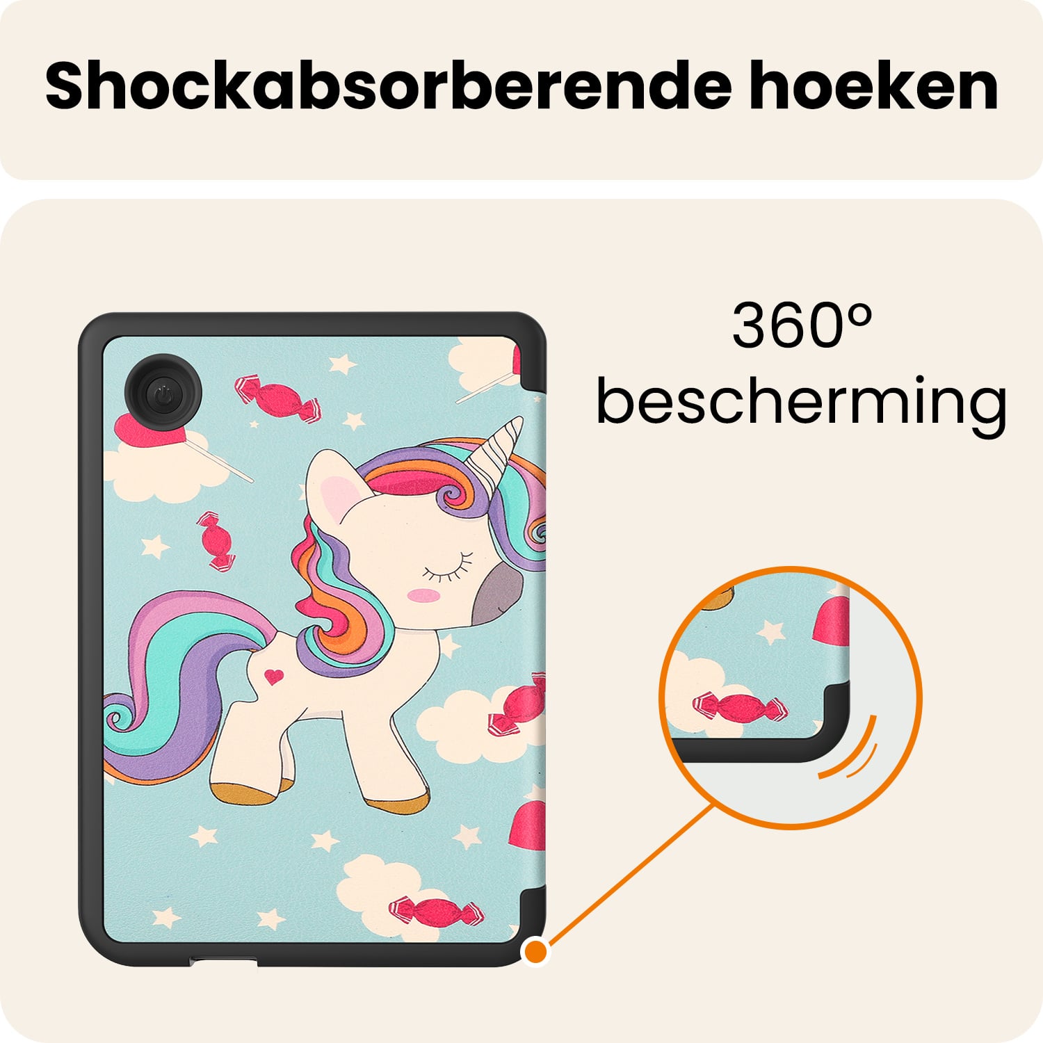 Nomfy Nomfy Kobo Clara BW Hoesje Trifold - Eenhoorn