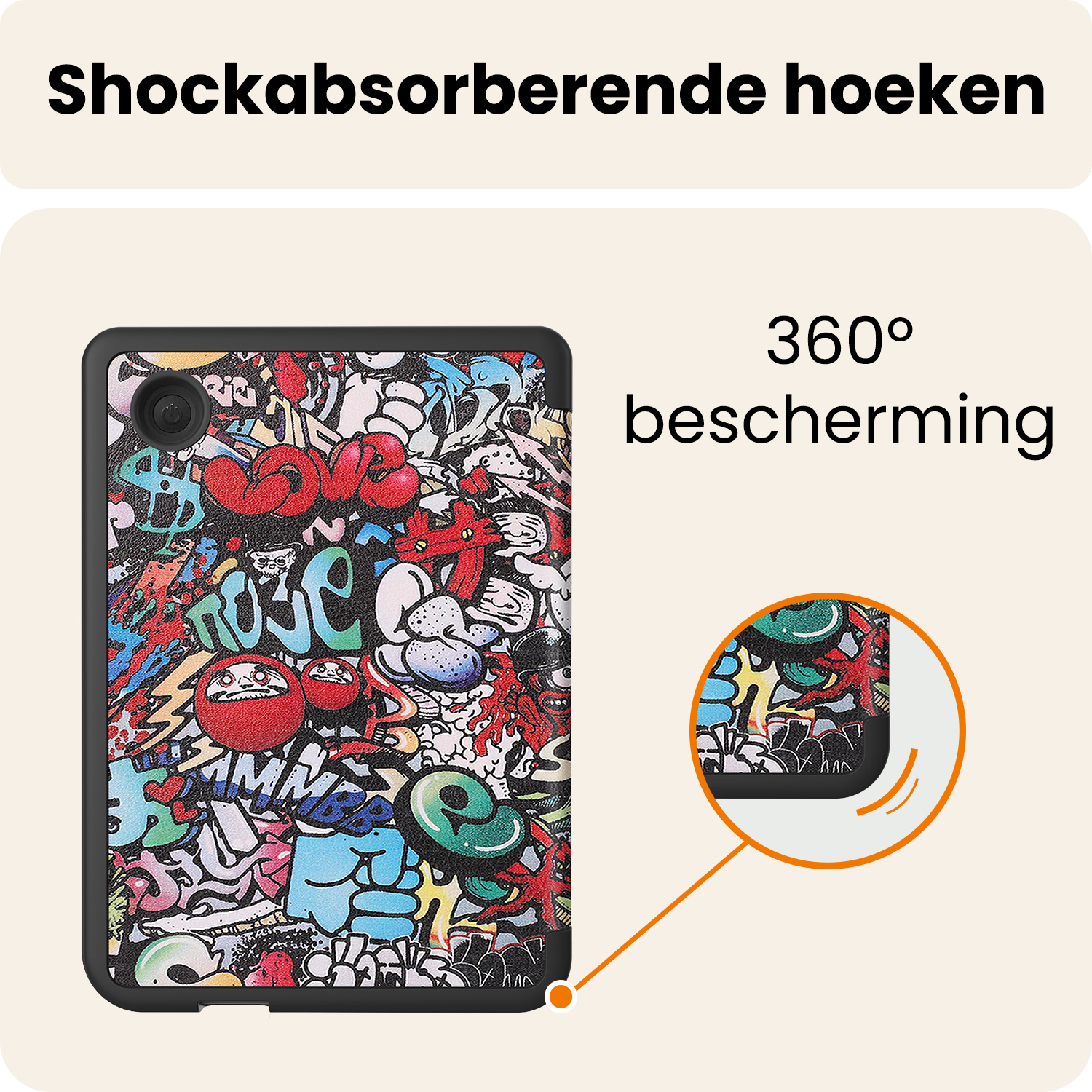 Nomfy Nomfy Kobo Clara BW Hoesje Trifold - Graffity