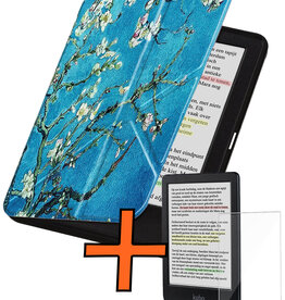 Nomfy Nomfy Kobo Clara BW Hoesje Trifold Met Screenprotector - Bloesem