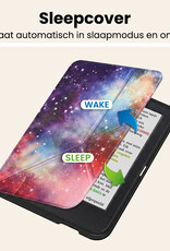 Nomfy Nomfy Kobo Clara BW Hoesje Trifold Met Screenprotector - Galaxy