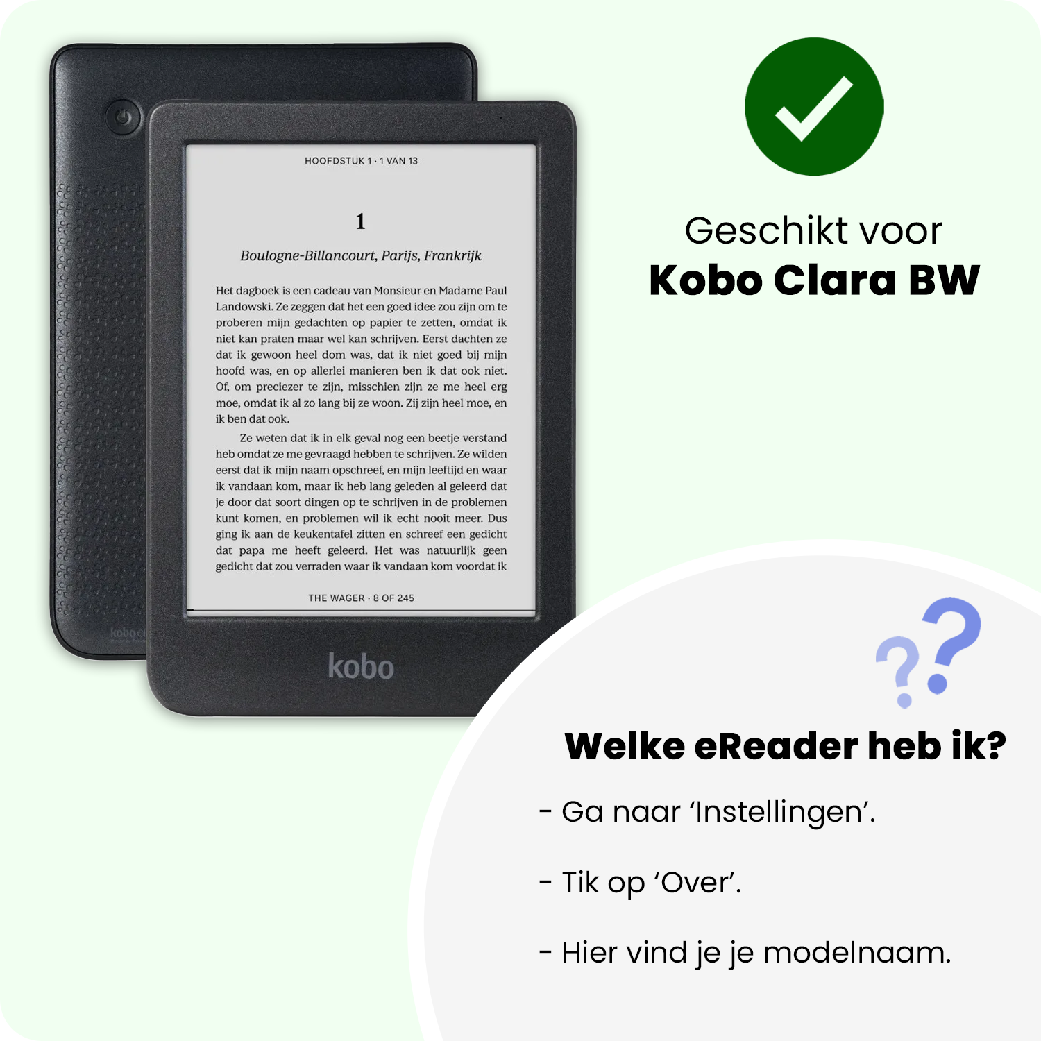 Nomfy Nomfy Kobo Clara BW Hoesje Trifold Met Screenprotector - Graffity