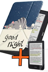 Nomfy Nomfy Kobo Clara BW Hoesje Trifold Met Screenprotector - Kat