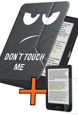 Nomfy Nomfy Kobo Clara BW Hoesje Trifold Met Screenprotector - Don't Touch Me