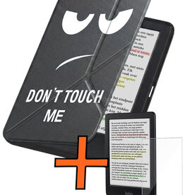 Nomfy Nomfy Kobo Clara BW Hoesje Trifold Met Screenprotector - Don't Touch Me